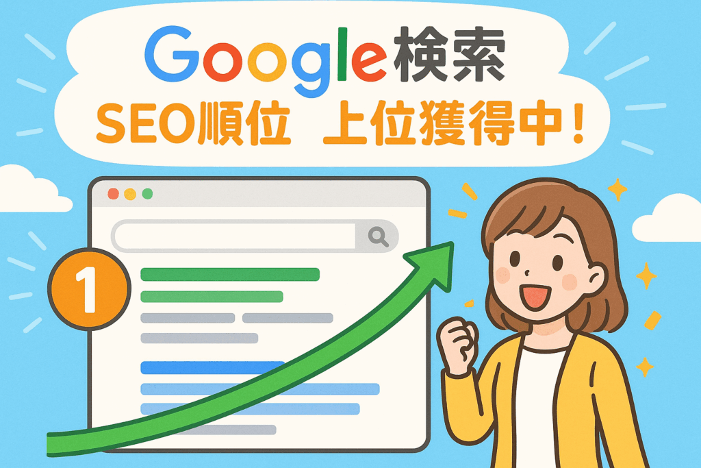 Google:SEO順位 上位獲得中!